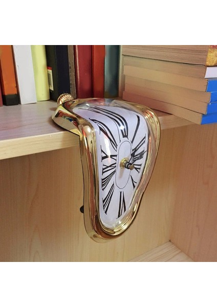 Eriyen Saat Plastik Retro Dekoratif Elektrokaplama Metal Boyalı Masa Masa Saati Ofis Altın (Yurt Dışından) indirimleri