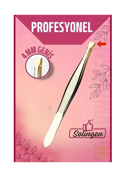 4 mm Geniş Uçlu Cımbız Çelik Professional - EMY9119-2833