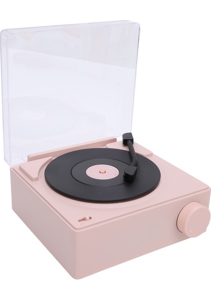 Plak Çalar Bluetooth Hoparlör Abs Sevimli Taşınabilir Kablosuz Pikap Hoparlör Çalar Saat Ev Yatak Odası Masa Dekoru Pembe (Yurt Dışından) modelleri