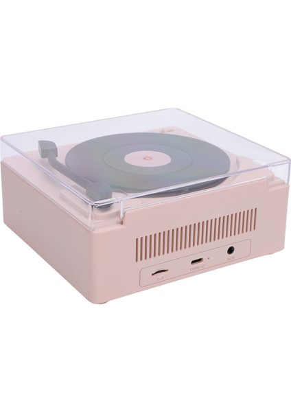 Plak Çalar Bluetooth Hoparlör Abs Sevimli Taşınabilir Kablosuz Pikap Hoparlör Çalar Saat Ev Yatak Odası Masa Dekoru Pembe (Yurt Dışından) fırsatları