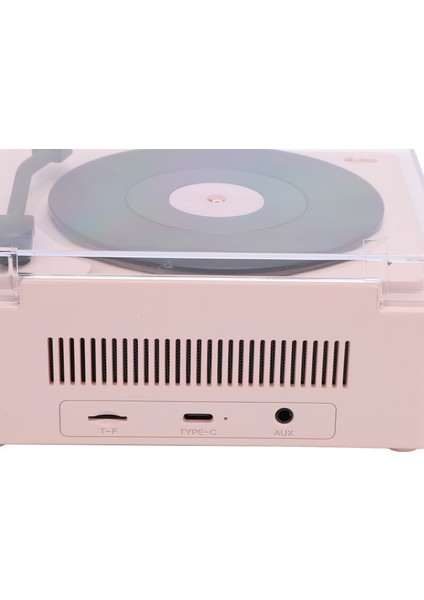 Plak Çalar Bluetooth Hoparlör Abs Sevimli Taşınabilir Kablosuz Pikap Hoparlör Çalar Saat Ev Yatak Odası Masa Dekoru Pembe (Yurt Dışından) indirimleri