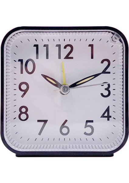 Sessiz Küçük Analog Çalar Saat Pil ile Çalışan Yüksek Sesli Çalar Saat Erteleme ve Işık ile Seyahat Yatak Odası Masaüstü Siyah (Yurt Dışından)