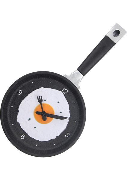 Duvar Saati Abs Kızarmış Yumurta Kızartma Tavası Şekli Sessiz Pille Çalışan Duvar Saati Yatak Odası Oturma Odası Mutfak Siyah (Yurt Dışından) fiyatları