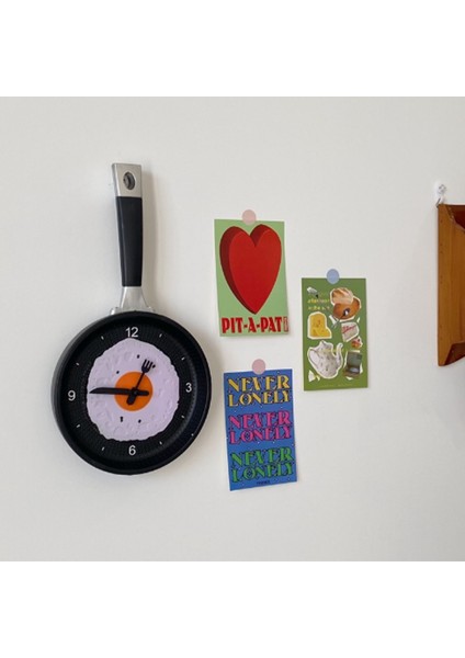 Duvar Saati Abs Kızarmış Yumurta Kızartma Tavası Şekli Sessiz Pille Çalışan Duvar Saati Yatak Odası Oturma Odası Mutfak Siyah (Yurt Dışından) indirimleri