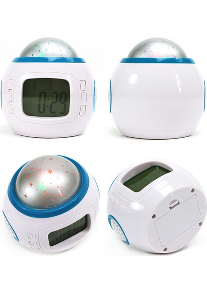 Projeksiyon Işık Saati Arka Aydınlatma Erteleme Fonksiyonu Gökyüzü Projektör Dijital Çalar Saat Müzik Termometre Takvim (Yurt Dışından) indirimleri