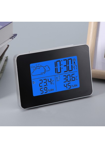 Kablosuz LCD Tahmin Hava Istasyonu Dijital Çalar Saat Iç Mekan Dış Mekan Sensörü (Yurt Dışından)