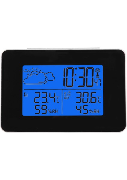 Kablosuz LCD Tahmin Hava Istasyonu Dijital Çalar Saat Iç Mekan Dış Mekan Sensörü (Yurt Dışından)
