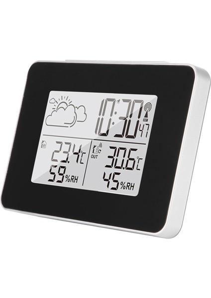Kablosuz LCD Tahmin Hava Istasyonu Dijital Çalar Saat Iç Mekan Dış Mekan Sensörü (Yurt Dışından)