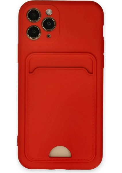 Newface iPhone 11 Pro Kılıf Kelvin Kartvizitli Silikon - Kırmızı