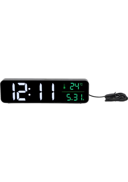 Led Müzik Çalar Saat 5 Ayarlanabilir Parlaklık 12/24h Büyük Ekran Sıcaklık Tarih Ekranı Dijital Saat Tak Ve Kullan Siyah (Yurt Dışından)