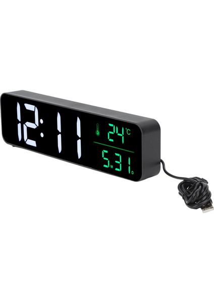 Led Müzik Çalar Saat 5 Ayarlanabilir Parlaklık 12/24h Büyük Ekran Sıcaklık Tarih Ekranı Dijital Saat Tak Ve Kullan Siyah (Yurt Dışından) fiyatları