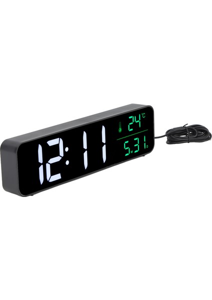 Led Müzik Çalar Saat 5 Ayarlanabilir Parlaklık 12/24h Büyük Ekran Sıcaklık Tarih Ekranı Dijital Saat Tak Ve Kullan Siyah (Yurt Dışından) modelleri