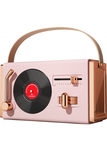 Açık Hava Bluetooth Hoparlör Taşınabilir Dekoratif Yüksek Ses Si Usb Çubukları Destek Retro Bluetooth Hoparlör Oturma Odası Ofis Sakura Pembe (Yurt Dışından)