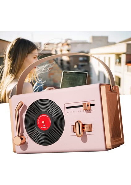 Açık Hava Bluetooth Hoparlör Taşınabilir Dekoratif Yüksek Ses Si Usb Çubukları Destek Retro Bluetooth Hoparlör Oturma Odası Ofis Sakura Pembe (Yurt Dışından) indirimleri