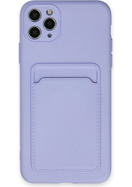 Newface iPhone 11 Pro Max Kılıf Kelvin Kartvizitli Silikon - Lila