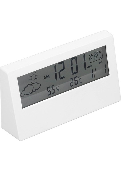 Lcd Çalar Saat Şeffaf Çok Işlevli Büyük Ekran Pil İle Çalışan Dijital Çalar Saat Ev Seyahat Beyaz (Yurt Dışından) modelleri
