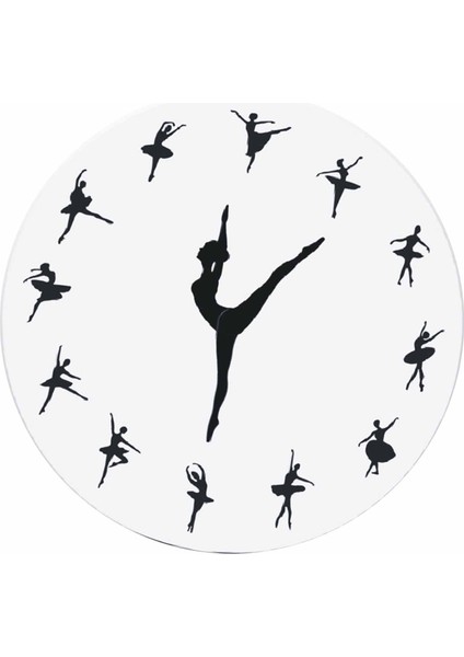 Balerin Duvar Saati Sessiz Akrilik Bale Dansı Asılı Dekor Ev Oturma Odası Yatak Odası (Yurt Dışından) fiyatları