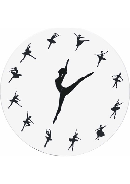 Balerin Duvar Saati Sessiz Akrilik Bale Dansı Asılı Dekor Ev Oturma Odası Yatak Odası (Yurt Dışından) modelleri