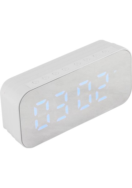 Çalar Saat Bluetooth Hoparlör Yüksek Sesli Çok Işlevli Taşınabilir Mini Kablosuz Hoparlör Açık Hava Ve Ev Için Beyaz (Yurt Dışından) fiyatları