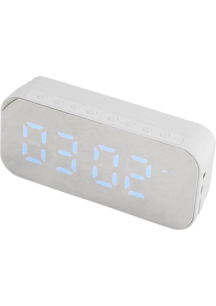 Çalar Saat Bluetooth Hoparlör Yüksek Sesli Çok Işlevli Taşınabilir Mini Kablosuz Hoparlör Açık Hava Ve Ev Için Beyaz (Yurt Dışından) modelleri
