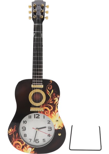 Duvar Saati Sessiz Simülasyon Ukulele Şekilli Dekoratif Çalar Saat Yatak Odası Öğrenci Yurt Ofis Ukulele 5681CC (46X17X4.5CM / 18.1x6.7x1.8in) (Yurt Dışından)