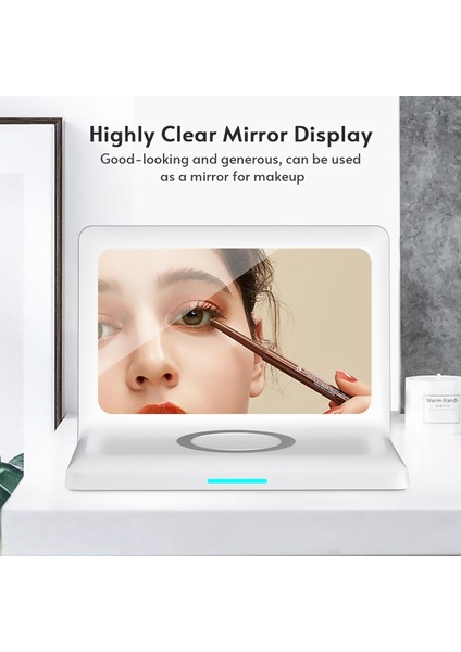 Çok Işlevli Dijital Aynalı Saat 15w Kablosuz Şarjlı Çalar Saat Büyük Kısılabilir Ekran Erteleme Fonksiyonu Usb Çıkışı Yatak Odası Oturma Odası Ofis Için (Yurt Dışından) indirimleri