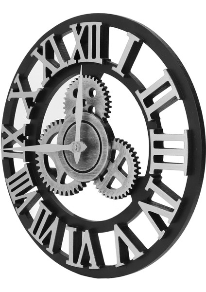 Büyük 3D Retro Duvar Saati 34CM Vintage Ahşap Dişli Duvar Saati Rakamları Endüstriyel Stil Saatler Ev Oturma Odası Dekorasyonu Gümüş (Yurt Dışından) fiyatları