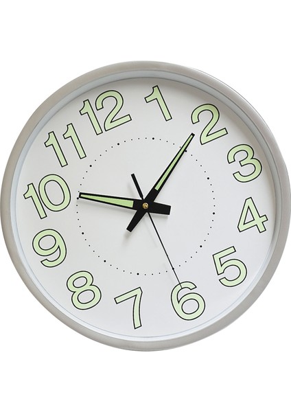 12 Inç Aydınlık Duvar Saati Minimalist Yuvarlak Kuvars Saat Yatak Odası Oturma Odası Dekorasyonu Gümüş (Yurt Dışından) fiyatları