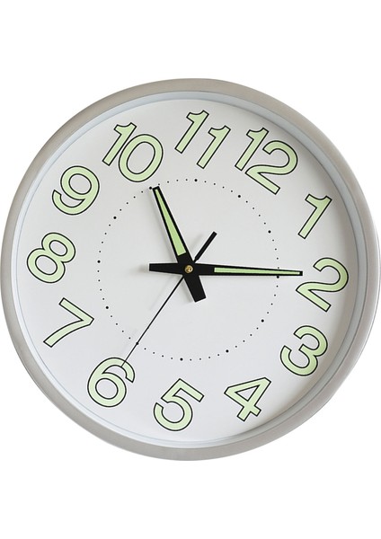 12 Inç Aydınlık Duvar Saati Minimalist Yuvarlak Kuvars Saat Yatak Odası Oturma Odası Dekorasyonu Gümüş (Yurt Dışından) modelleri
