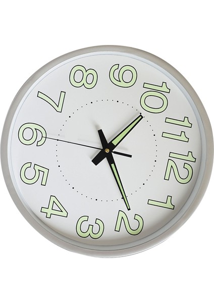 12 Inç Aydınlık Duvar Saati Minimalist Yuvarlak Kuvars Saat Yatak Odası Oturma Odası Dekorasyonu Gümüş (Yurt Dışından) fırsatları