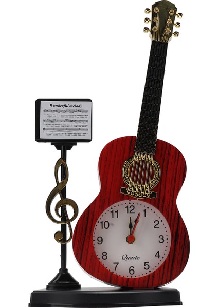 Keman Çalar Saat Benzersiz Görünüm Yenilikçi Çalar Saat Ev Oturma Odası Masaüstü Dekorasyon Ler 2166b (Yükseklik 24.2cm) (Yurt Dışından)