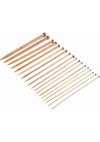 Bambu Örgü Şişleri Seti, Tek Uçlu Karbonize Örgü Şişi 18 Boyut (2mm Ila 10MM) (Yurt Dışından) modelleri