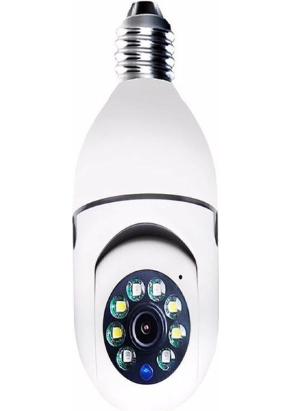360 Derece Gece Görüşlü Wifi Ampul Akıllı Kamera Hırsız Bebek Güvenlik