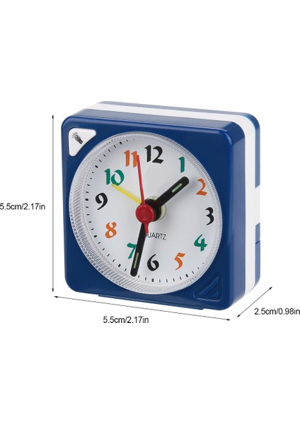 Mini Seyahat Masa Çalar Saati Kuvars Led Işık Erteleme Fonksiyonlu Pil İle Çalışan Mavi (Yurt Dışından) indirimleri