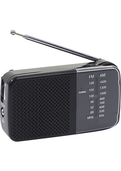 Taşınabilir Am Fm Kısa Dalga Radyo Küçük Retro Vintage Radyo Pil ile Çalışan Taşınabilir El Radyosu Ev Anteni Tarzı Siyah (Yurt Dışından)