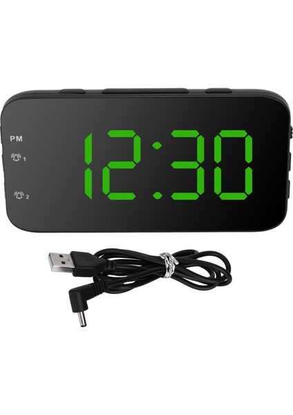 Yatak Odası Ev Için Erteleme Özellikli Led Dijital Çalar Saat Taşınabilir Masa Saati Travelgreen (Yurt Dışından)