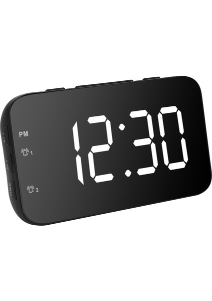 Led Dijital Çalar Saat Taşınabilir Masa Saati Ertelemeli Yatak Odası Ev Seyahat Beyaz (Yurt Dışından) fiyatları