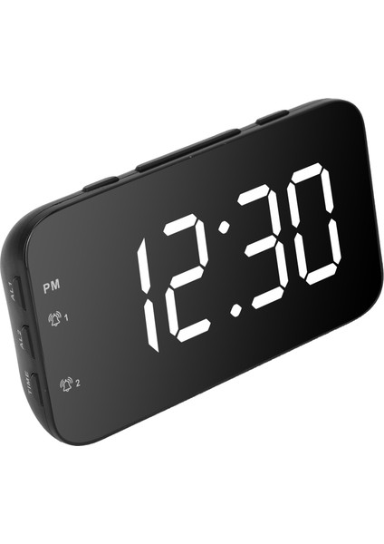 Led Dijital Çalar Saat Taşınabilir Masa Saati Ertelemeli Yatak Odası Ev Seyahat Beyaz (Yurt Dışından) indirimleri