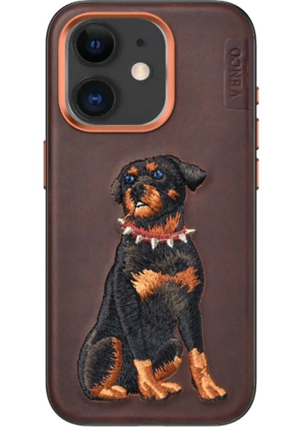 Iphone 11 Perma Desenli Kapak - Koyu Kahve Sptgl