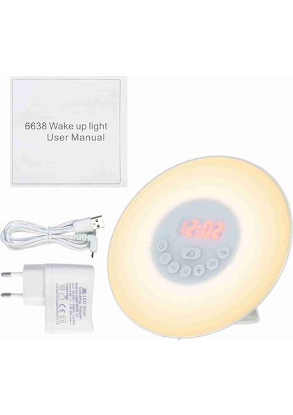 Uyanma Işığı Çalar Saat Gündoğumu/günbatımı Simülasyonu Fm Radyolu Dijital Saat 7 Renk Işık Doğa Sesleri Erteleme Fonksiyonu Dokunmatik Kontrol (Yurt Dışından)