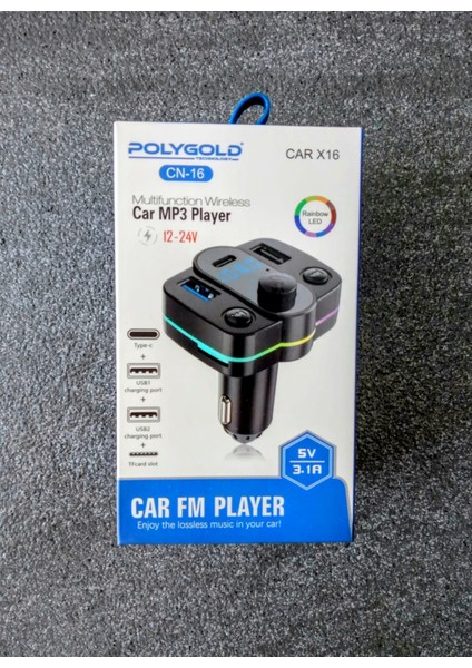 Car X16 Bluetooth Transmitter Fm Radyo Araç Kiti