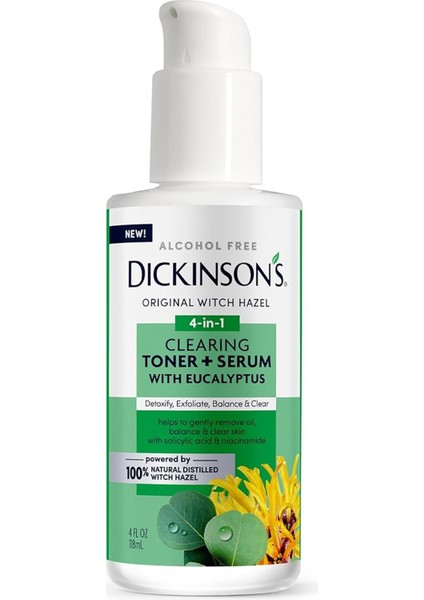 Dickinson's Cadı Fındığı ve Okaliptüs Özlü Arındırıcı Tonik + Serum 118ML