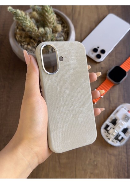 iPhone 16 Uyumlu Kadife Yüzeyli Magsafe Uyumlu Premium Kılıf SOOCASE691