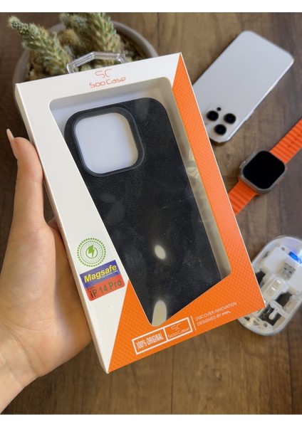 iPhone 14 Pro Uyumlu Kadife Yüzeyli Magsafe Uyumlu Premium Kılıf SOOCASE691