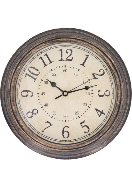 Vintage Duvar Saati Sessiz Kuvars Hareketi Yuvarlak Dekoratif Retro Asılı Saat Oturma Odası Yatak Odası Için 12 Inç Bronz (Yurt Dışından)