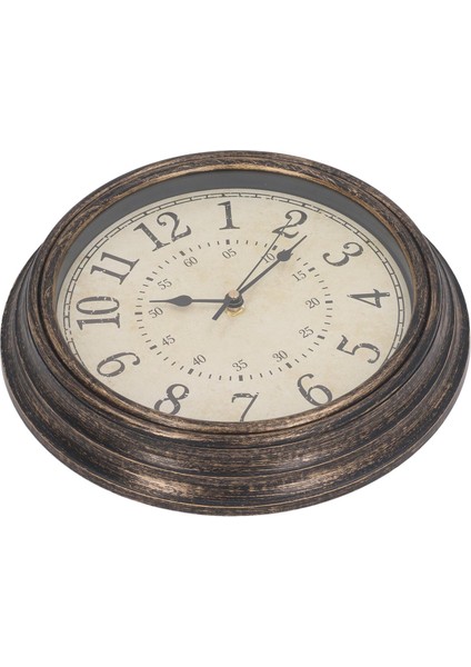 Vintage Duvar Saati Sessiz Kuvars Hareketi Yuvarlak Dekoratif Retro Asılı Saat Oturma Odası Yatak Odası Için 12 Inç Bronz (Yurt Dışından)
