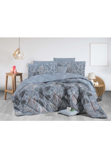 Çift Kişilik Nevresim Takımı Ranforce 200X220 Dave Sky