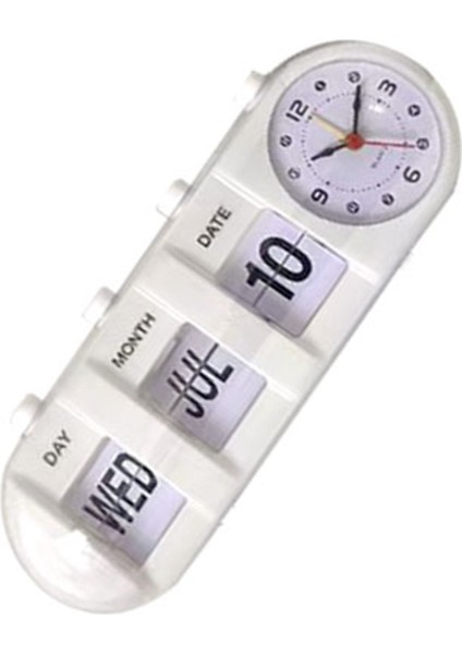 Takvim Çalar Saat Yenilikçi Şekil Dekoratif Zıplama Masaüstü Saat Ev Oturma Odası Yatak Odası Ofis Beyaz (Yurt Dışından) fiyatları