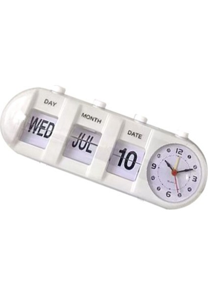 Takvim Çalar Saat Yenilikçi Şekil Dekoratif Zıplama Masaüstü Saat Ev Oturma Odası Yatak Odası Ofis Beyaz (Yurt Dışından) modelleri