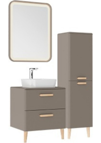 Patara Lavabo Dolabı 60 cm Mat Cappuccino